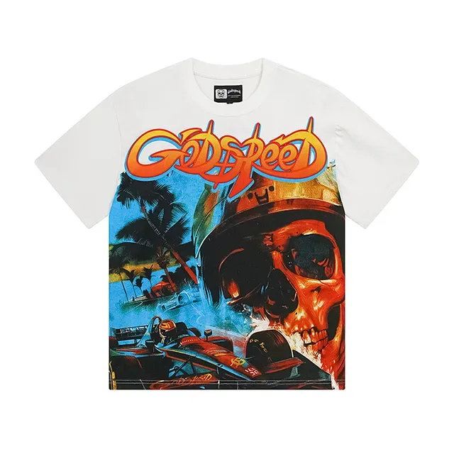 Godspeed White Multicolor Graphic-Print Front-and-Back Design T-Shirt 2