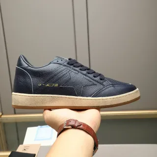 Golden Goose All Star Navy Peppled Leather Lifestyle Sneakers
