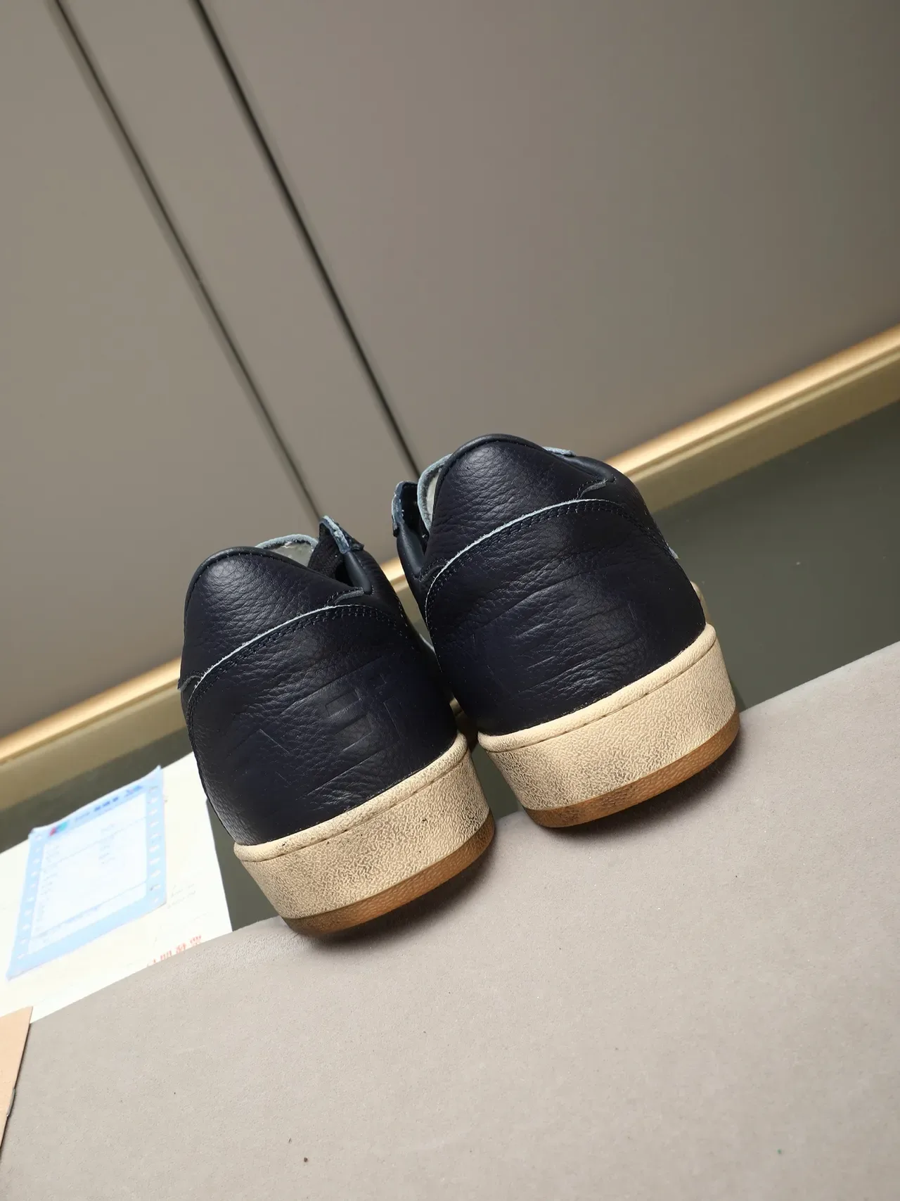 Golden Goose All Star Navy Peppled Leather Lifestyle Sneakers 3