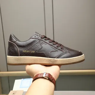 Golden Goose Ball Star Brown Pebbled Leather Lifestyle Sneakers