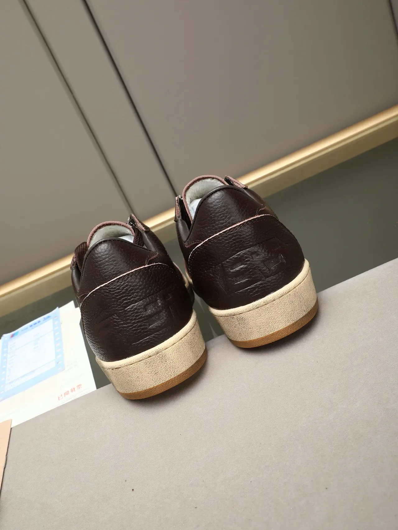 Golden Goose Ball Star Brown Pebbled Leather Lifestyle Sneakers 3