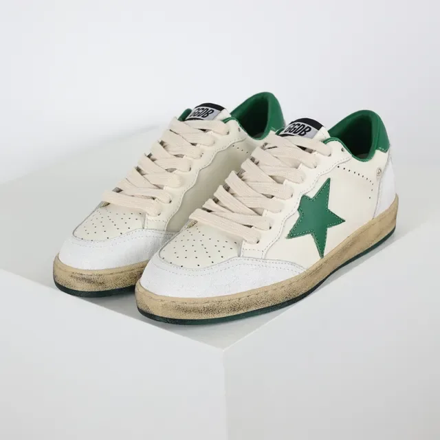 Golden Goose Super-Star Off-White e Green Star tênis lifestyle 2