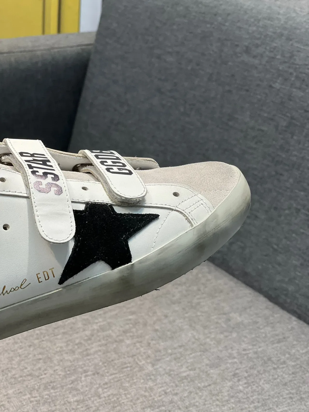 Golden Goose Superstar أبيض بني بدون أحزمة شريط Velcro أسود نجم أبلايكيه نمط حياة سنيكرز 3