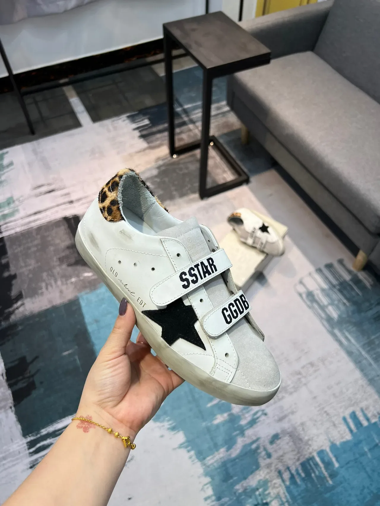 Golden Goose Superstar أبيض بني بدون أحزمة شريط Velcro أسود نجم أبلايكيه نمط حياة سنيكرز 6
