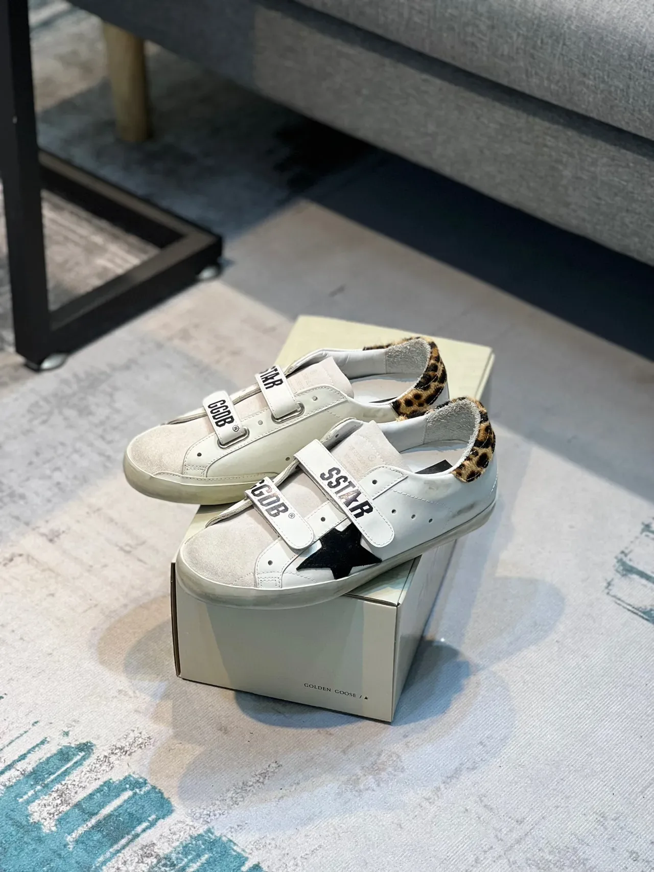 Golden Goose Superstar أبيض بني بدون أحزمة شريط Velcro أسود نجم أبلايكيه نمط حياة سنيكرز 7