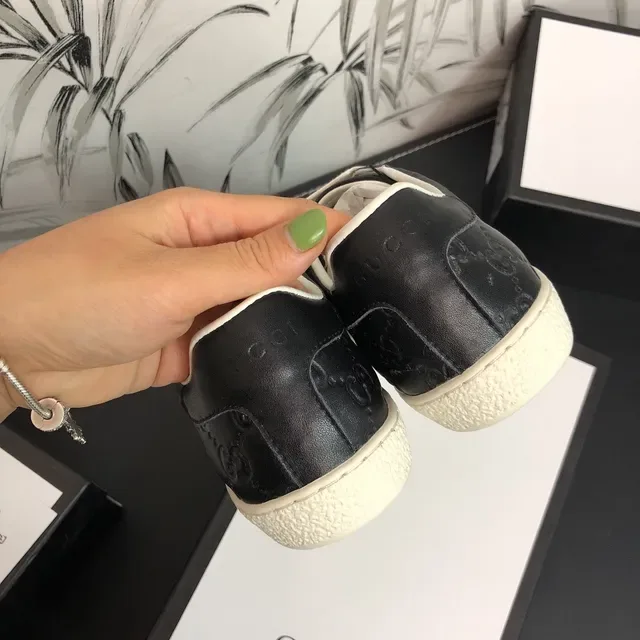 Gucci Ace Black Web Stripe Lifestyle Sneakers 2
