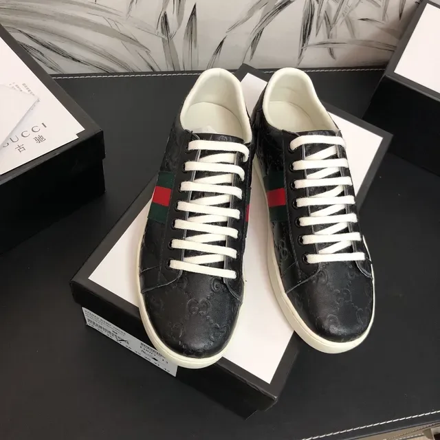 Gucci Ace Black Web Stripe Lifestyle Sneakers 4