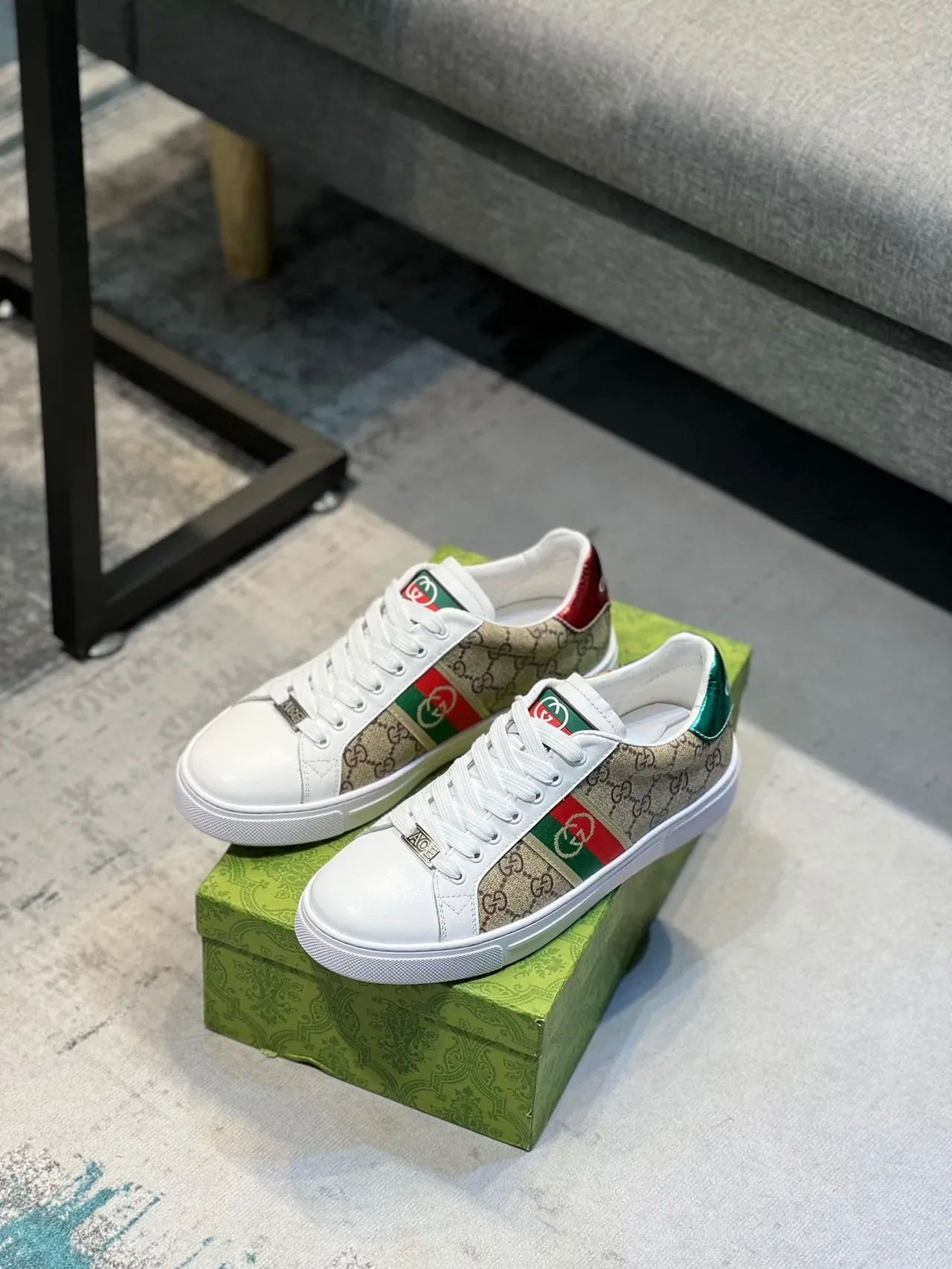 Gucci Ace GG Monogram Web Stripe tênis lifestyle 7