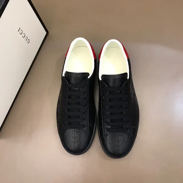Gucci Ace GG-Stitched Black and Red Lifestyle Sneakers 9