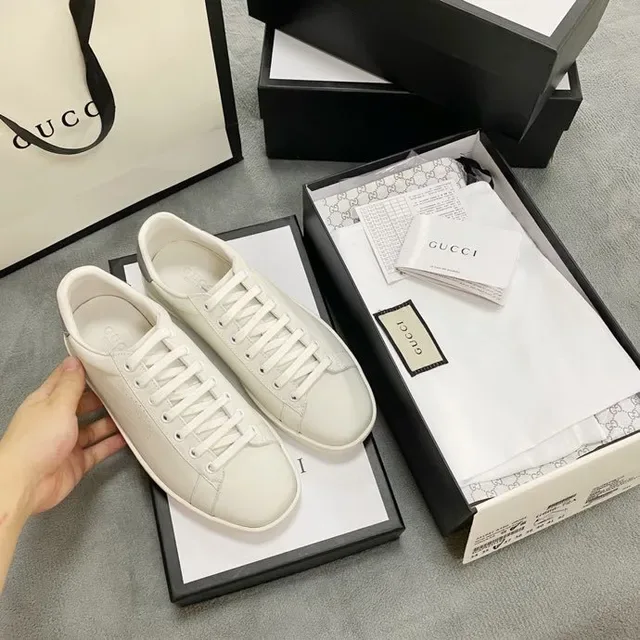 Gucci Ace Perforated Logo White Lifestyle Sneakers 7