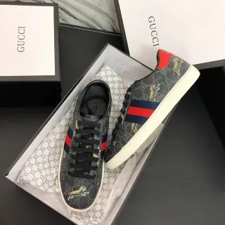Gucci Ace Tiger GG Monogram Canvas Lifestyle Sneakers