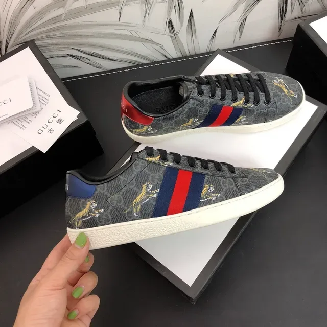 Gucci Ace Tiger GG Monogram Canvas Lifestyle Sneakers 4