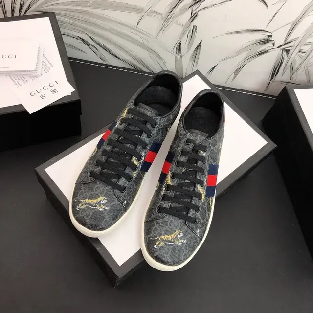 Gucci Ace Tiger GG Monogram Canvas Lifestyle Sneakers 5