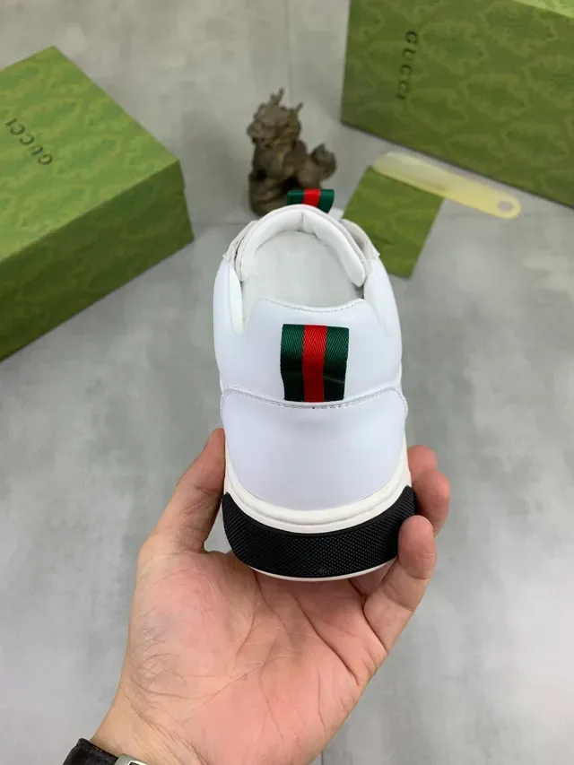 Gucci Ace White Green Red Web Stripe Lifestyle Sneakers 3