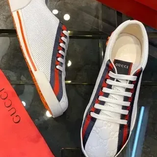 Gucci Ace White Red Navy Orange Lifestyle Sneakers