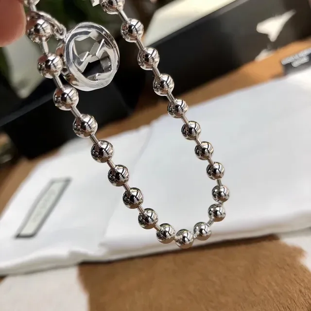 Gucci Ball-Chain Bracelet Silver Toggle Clasp Bracelet 5