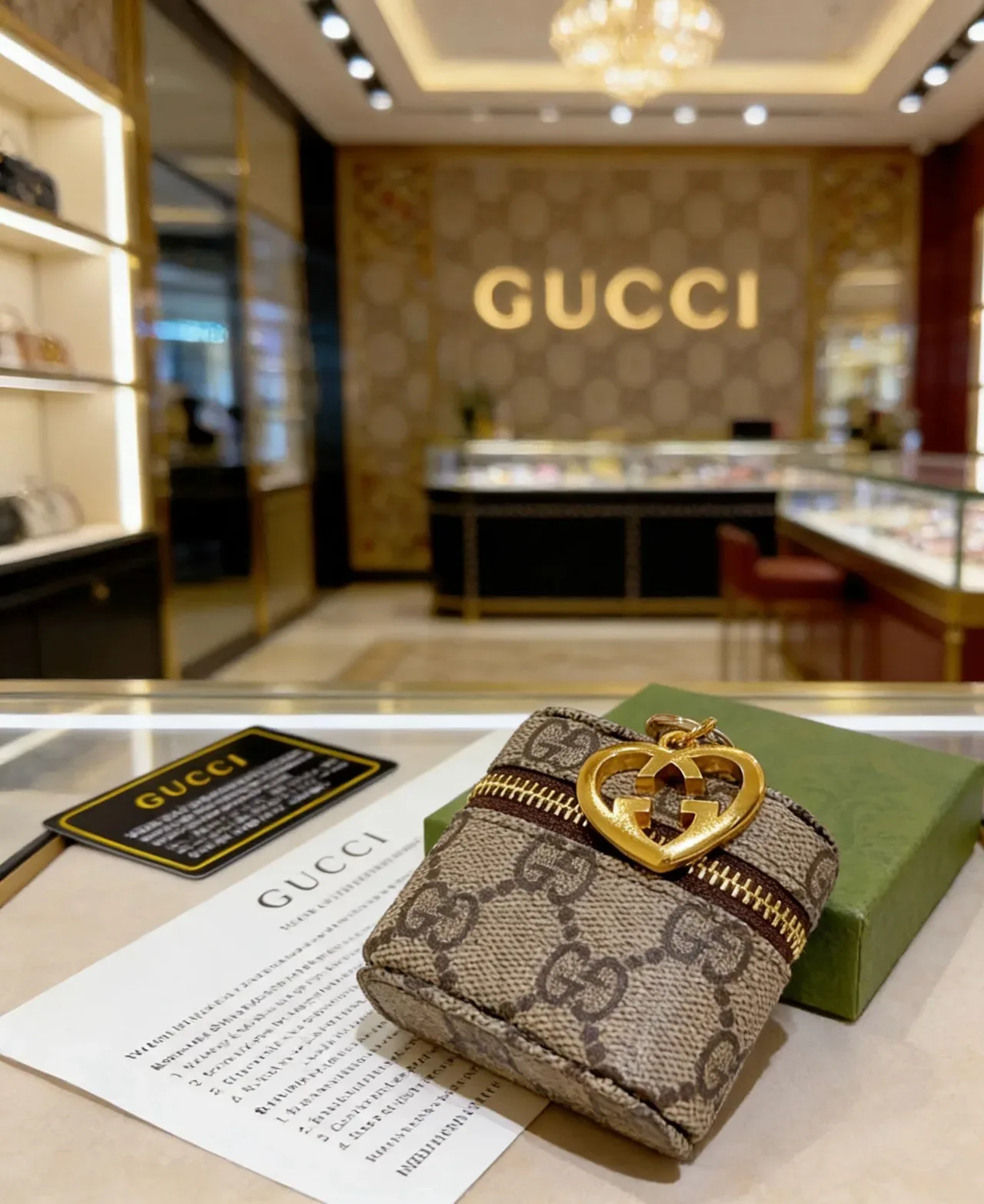 Gucci GG Monogramme Toile Sac Bucket Cylindrique Beige Marron 5