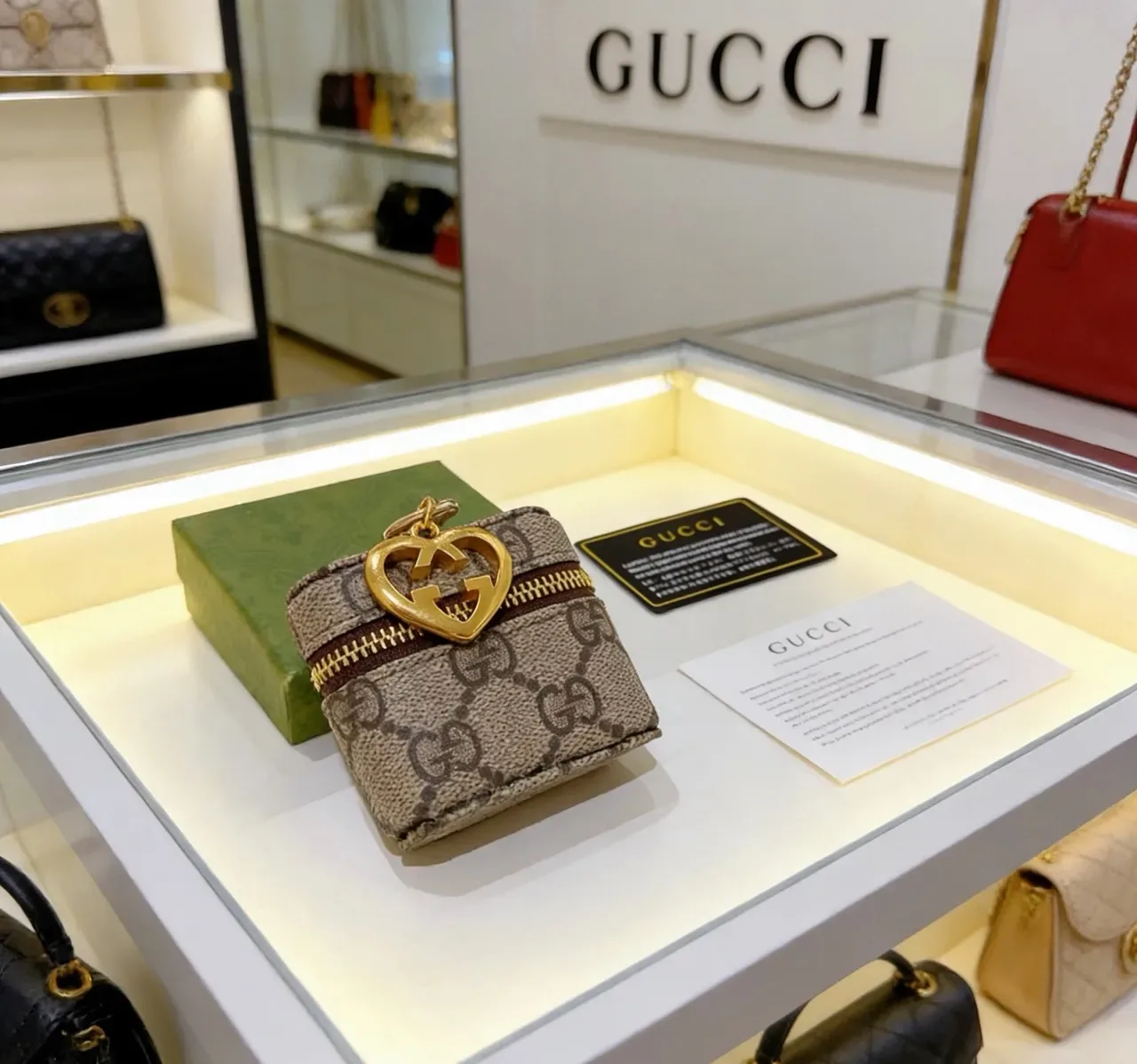 Gucci GG Monogramme Toile Sac Bucket Cylindrique Beige Marron 6