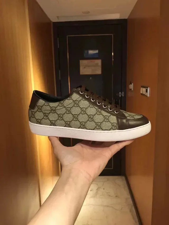 Gucci Beige Brown GG Monogram Canvas Leather Overlays Lifestyle Sneakers 6
