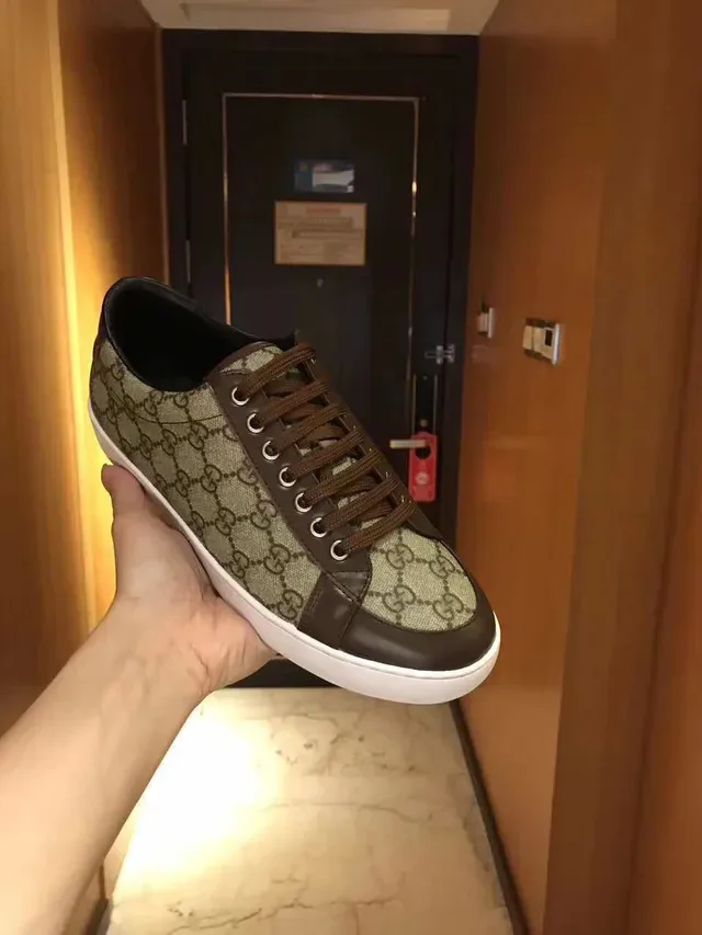Gucci Beige Brown GG Monogram Canvas Leather Overlays Lifestyle Sneakers 7