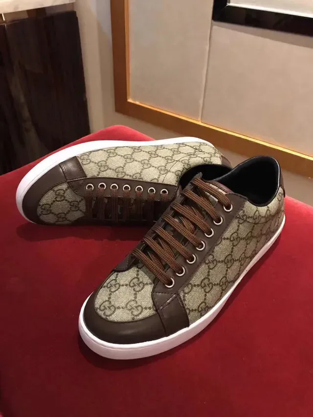 Gucci Beige Brown GG Monogram Canvas Leather Overlays Lifestyle Sneakers 8
