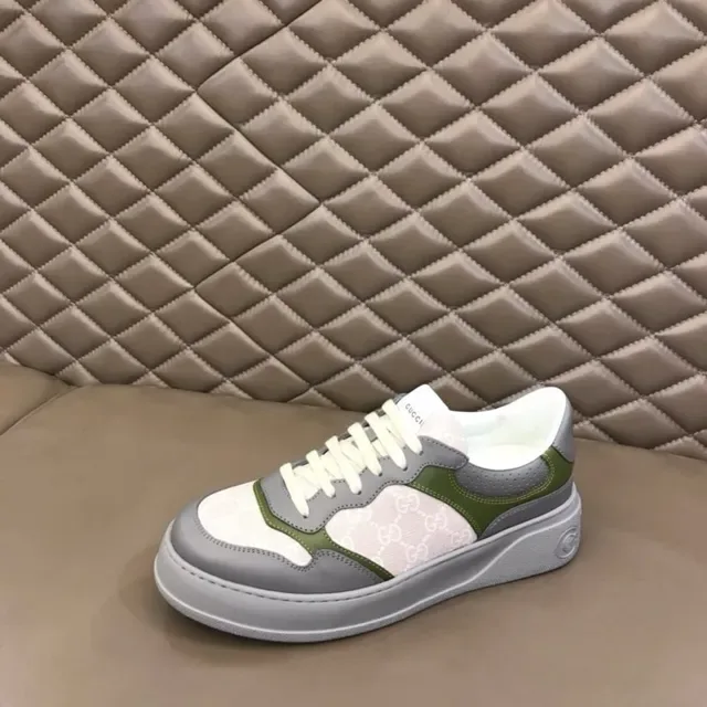 Gucci Beige Green GG Monogram Canvas Upper Olive Leather Overlays Lifestyle Sneakers 8