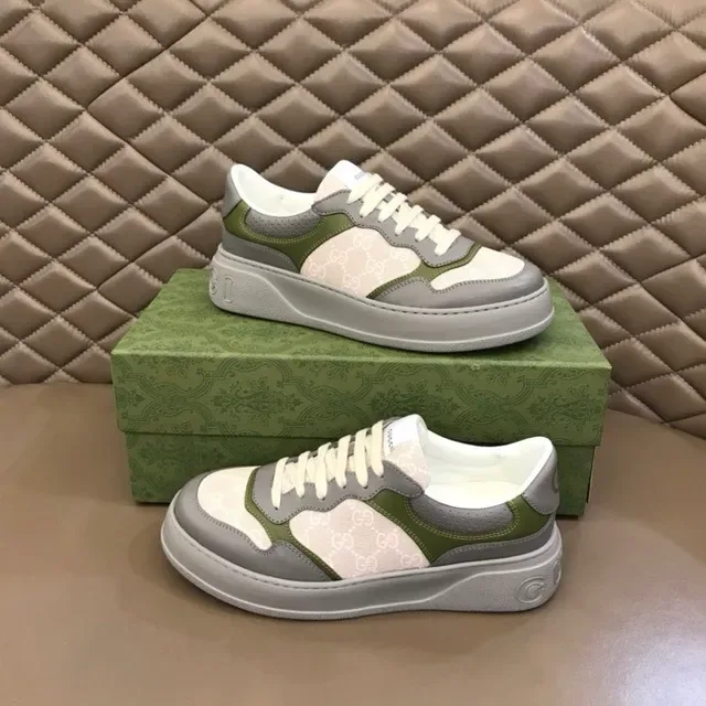 Gucci Beige Green GG Monogram Canvas Upper Olive Leather Overlays Lifestyle Sneakers 9