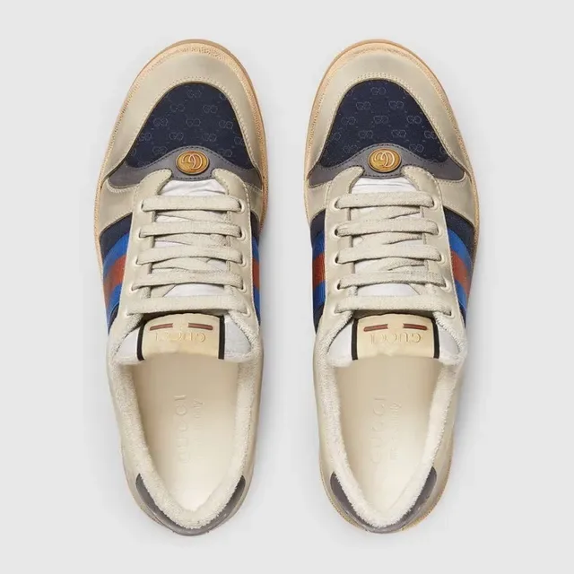 Gucci Beige Multicolor Low-Top Leather Upper Lifestyle Sneakers 2