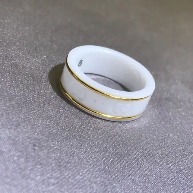 Gucci Black Gold Rotating Band Interlocking GG Logo Ring 4