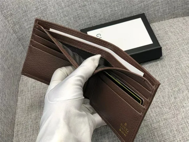 Gucci Marrón Multicolor Disney Dibujo Animado Impresión GG Monograma Lona Base Monedero Corto 3
