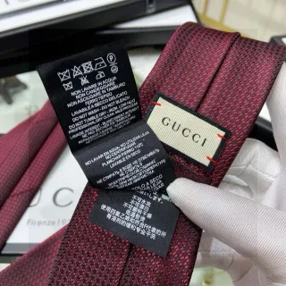 Gucci Burgundy Honeycomb Woven Necktie