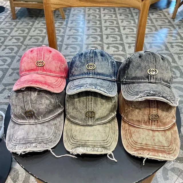 Gucci Boné de beisebol de denim lavado desbotado 5
