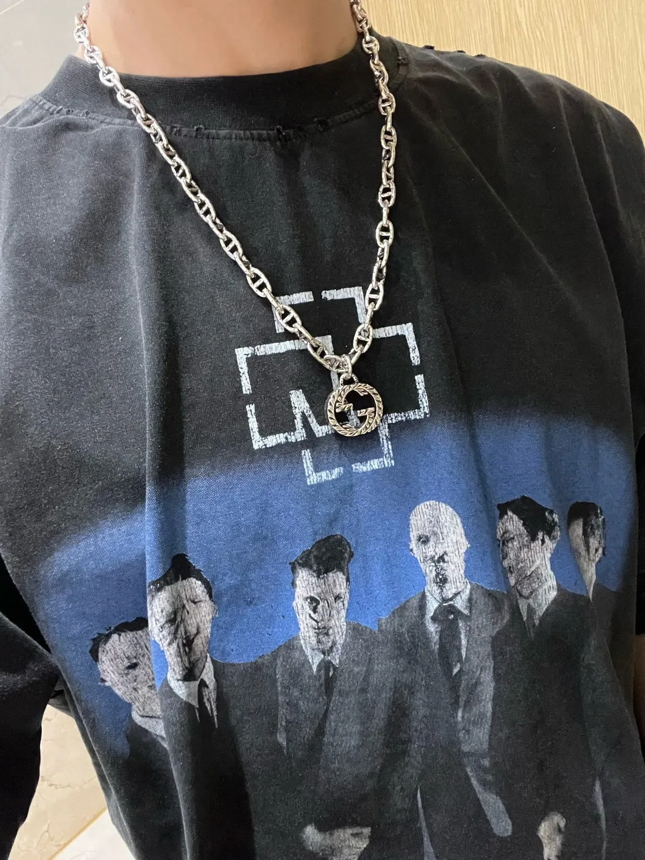 Gucci Dionysus Silver Mariner-Link Chain Toggle Clasp Necklace 2