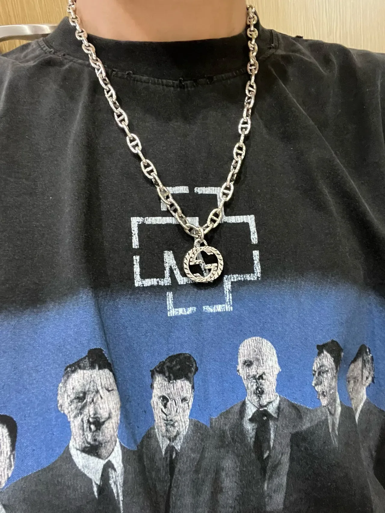 Gucci Dionysus Silver Mariner-Link Chain Toggle Clasp Necklace 7