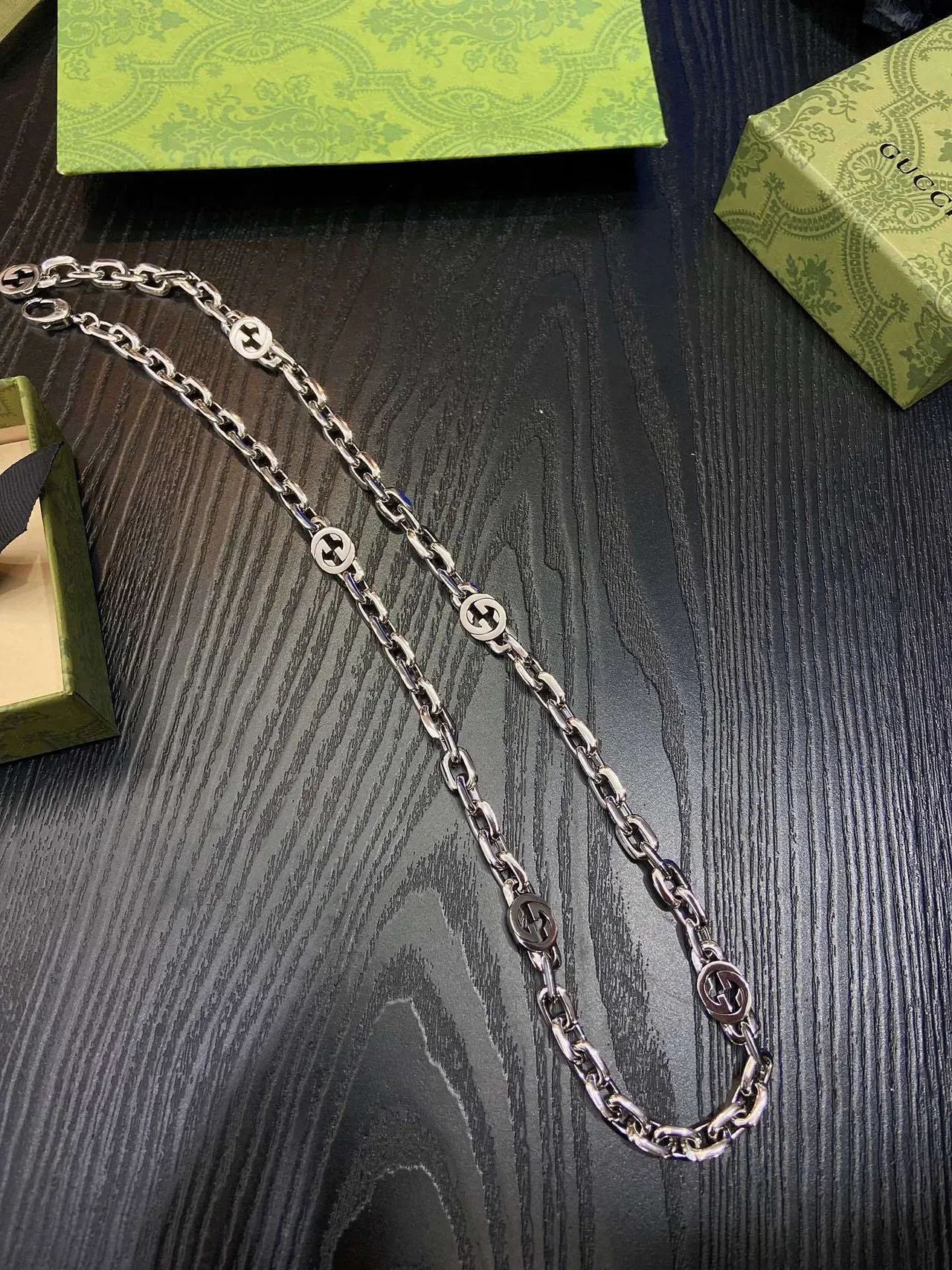 Gucci Double G Enamel Chain Necklace 6