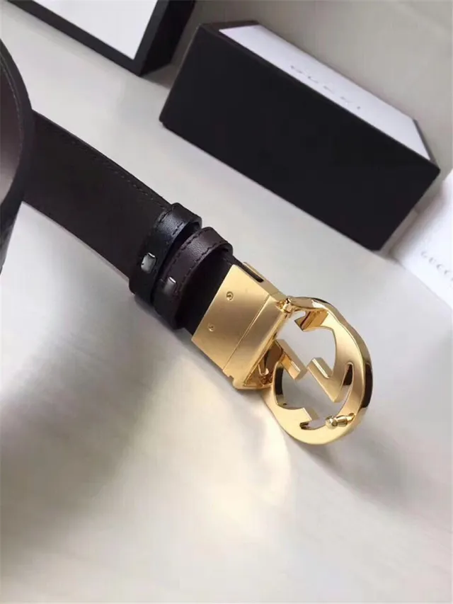 Gucci Double G Interlocking Buckle Black Leather Belt 6