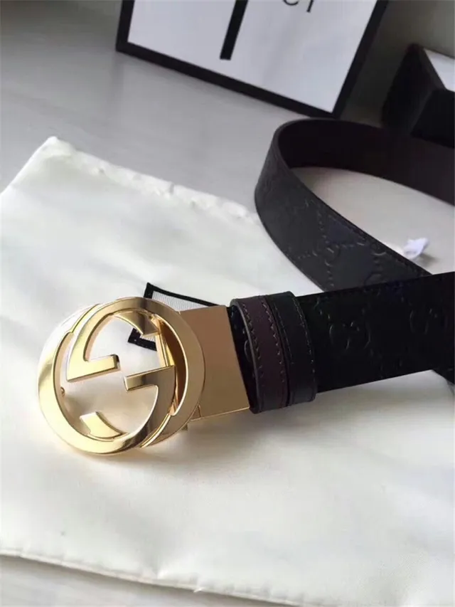 Gucci Double G Interlocking Buckle Black Leather Belt 9