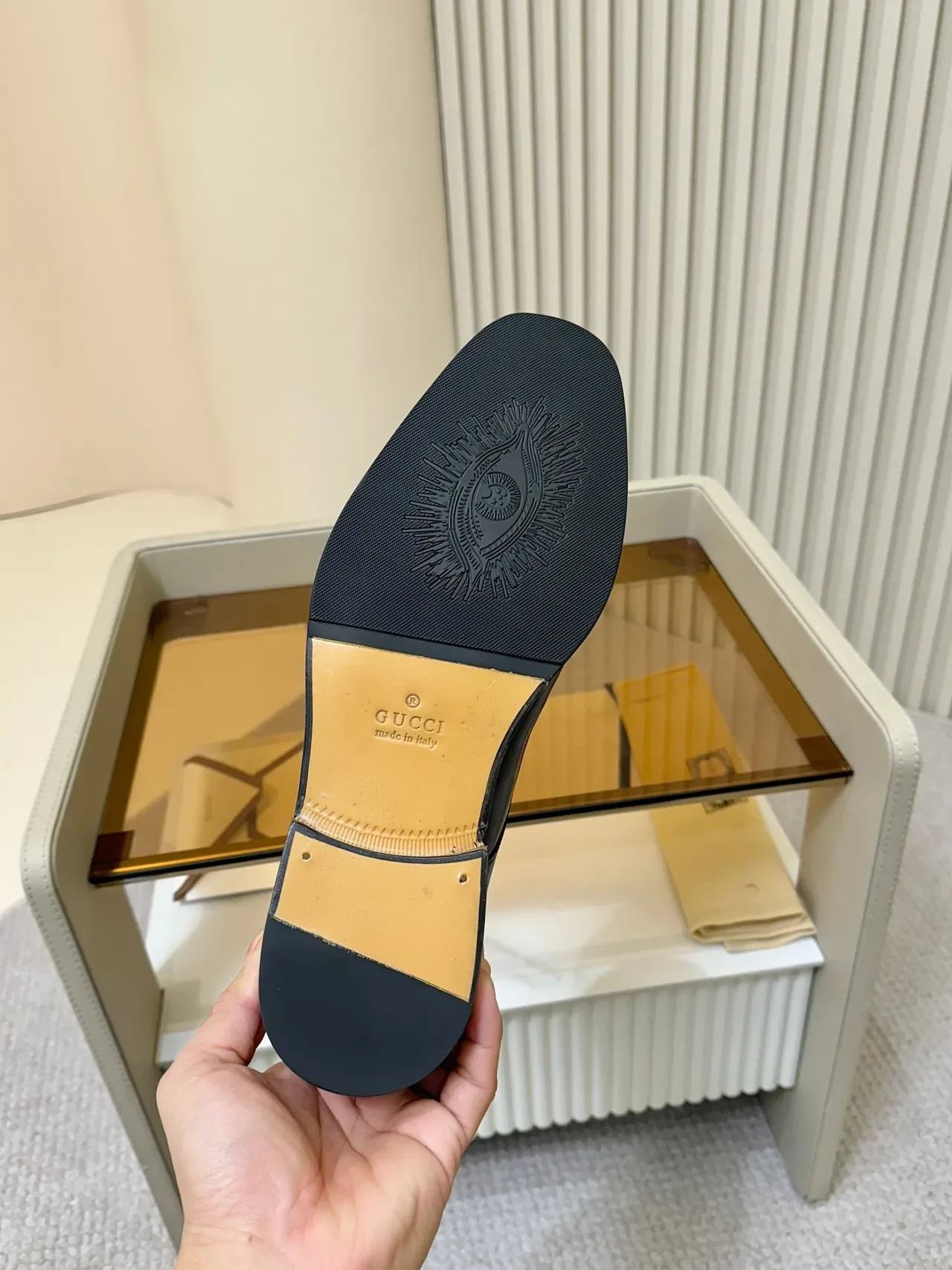 Gucci Double G Chaussures Oxford Cuir Patenté Noir 2