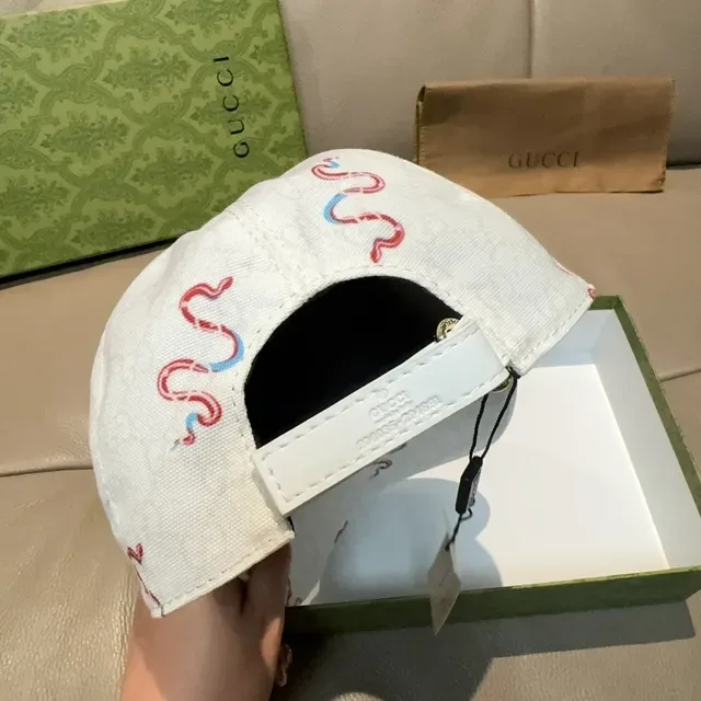Gucci Embroidered Wavy Line Monogram Baseball Cap 3