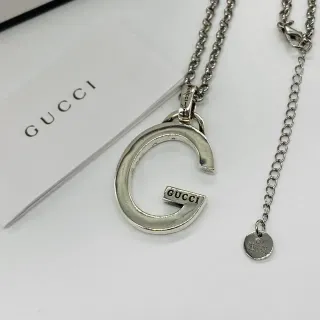 Gucci G-Logo Pendant Silver-Tone Necklace