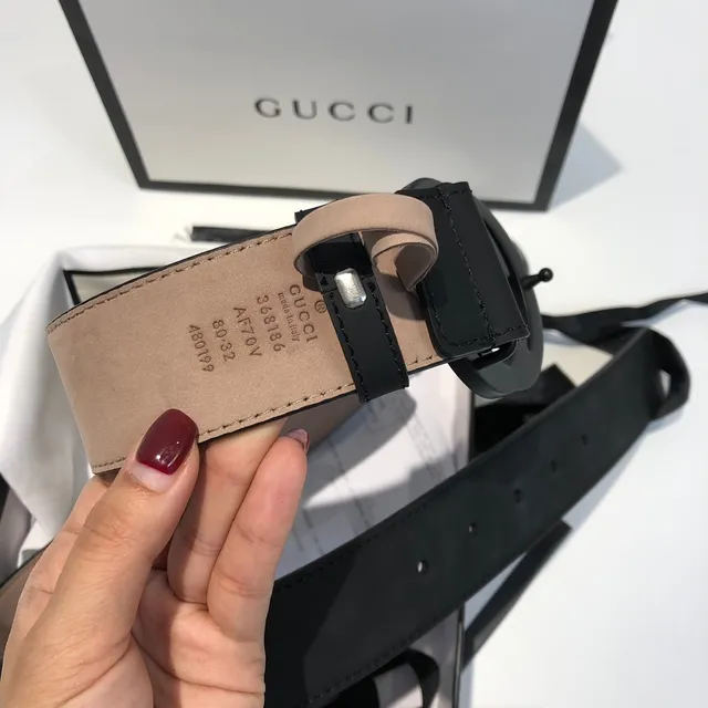 Gucci GG Marmont Black Leather Belt 3