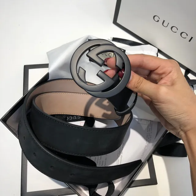 Gucci GG Marmont Black Leather Belt 4