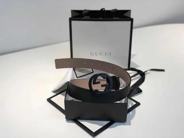 Gucci GG Marmont Black Leather Belt 6