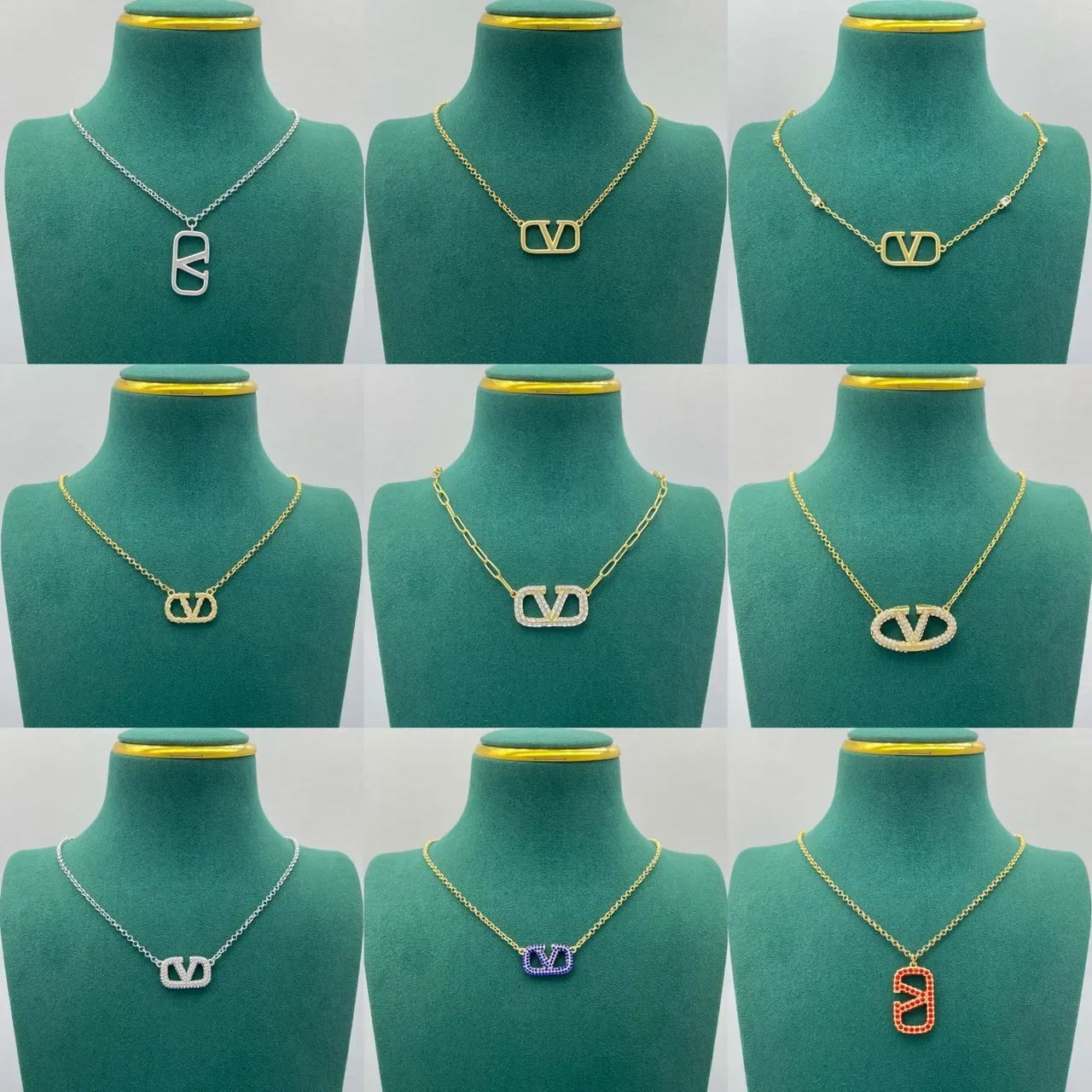 Gucci GG Marmont Crystal-Pavé Interlocking G Pendant Necklace 3