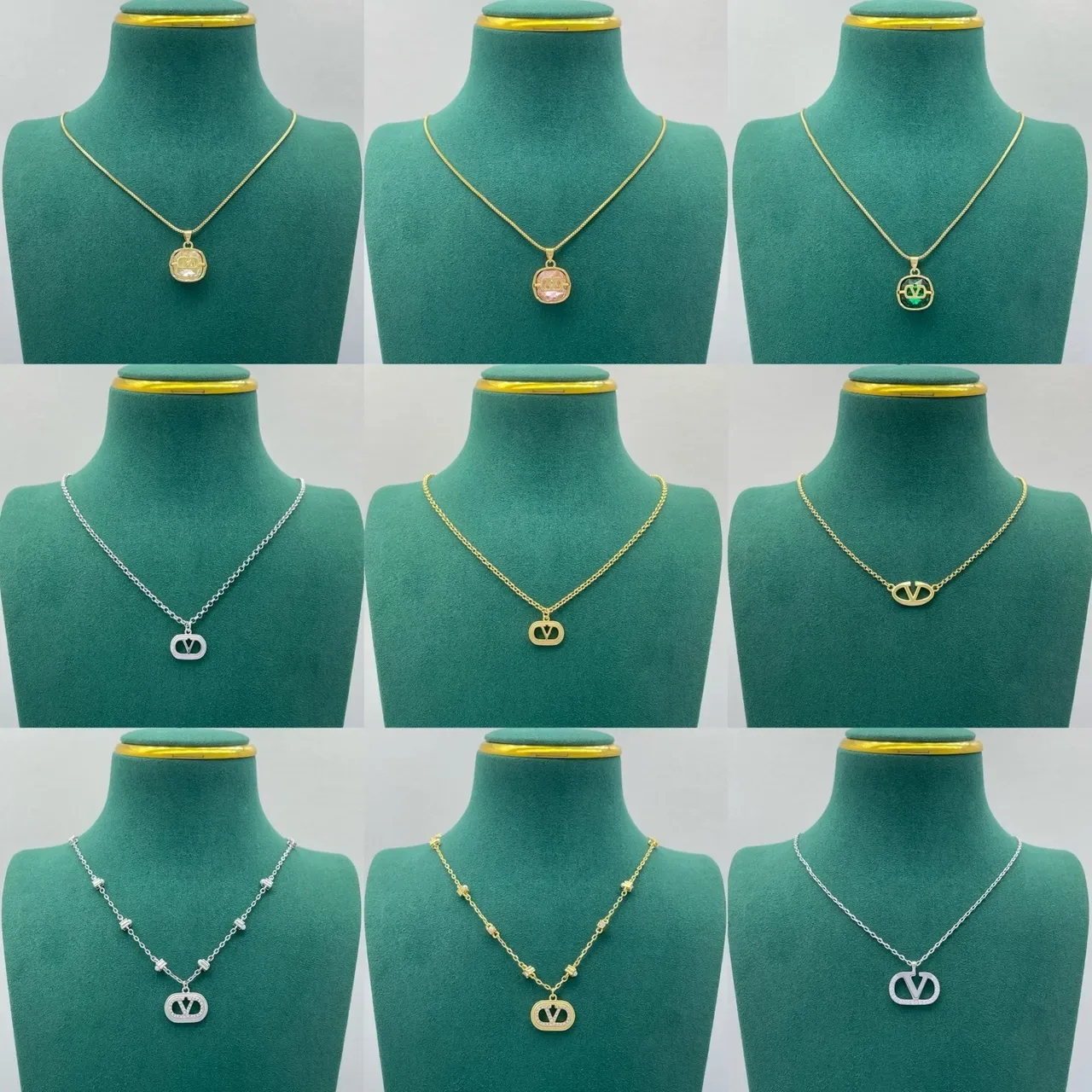 Gucci GG Marmont Crystal-Pavé Interlocking G Pendant Necklace 4