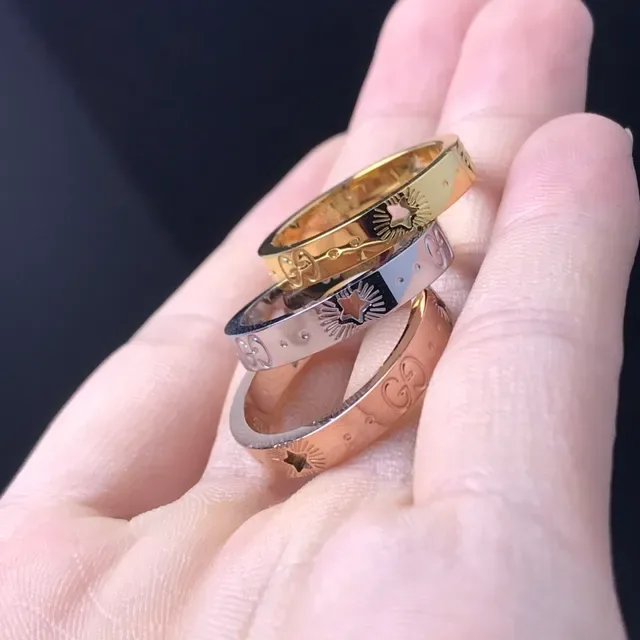 Gucci GG Marmont Gold and Black Enamel Ring 3