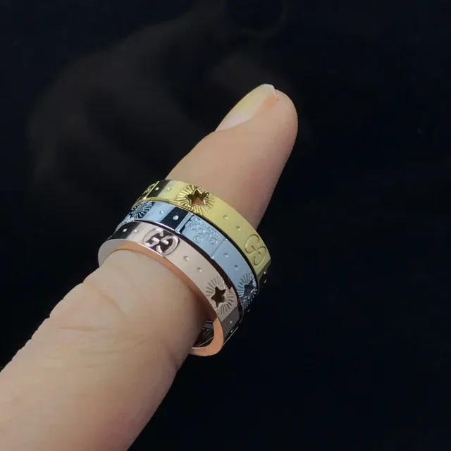 Gucci GG Marmont Gold and Black Enamel Ring 5