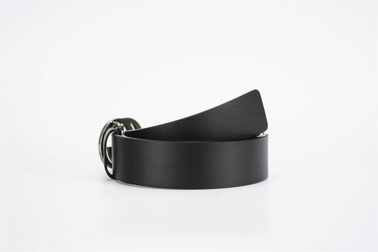 Gucci GG Marmont Interlocking G 黑色皮革腰带 3