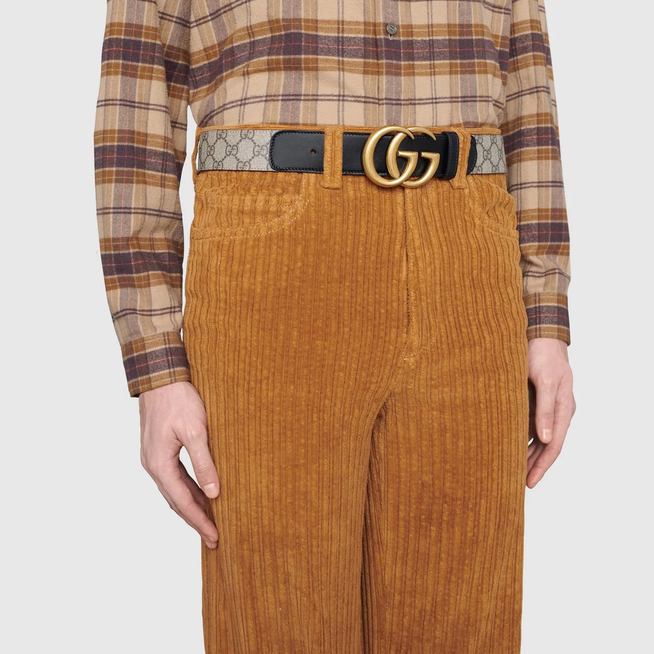 Gucci GG Marmont Interlocking G Buckle Leather Belt 2