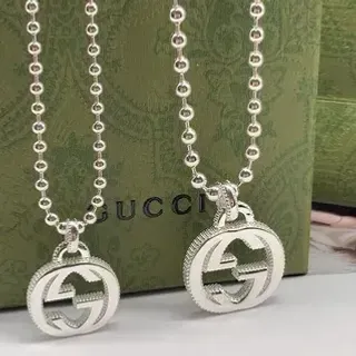 Gucci GG Marmont Interlocking G Logo Circular Pendant Necklace